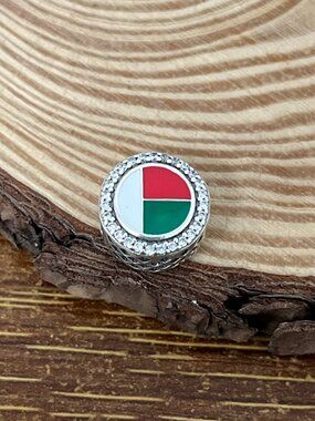 Pandora Madagascar Flag Bead S925 Silver Charm